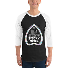 Load image into Gallery viewer, 'Thick Thighs & Spooky Vibes' Raglan 3/4 Shirt