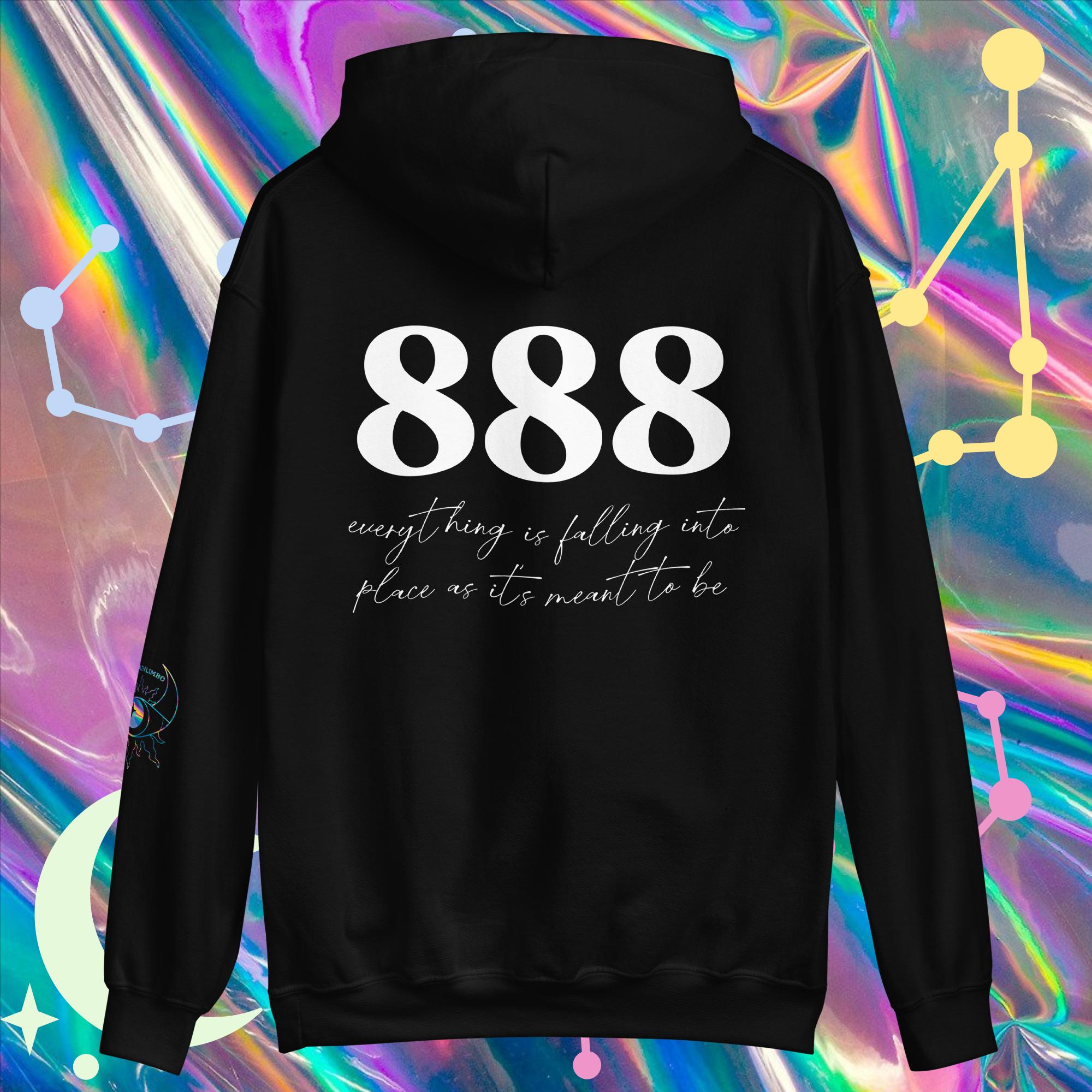 888 - Support' Angel Number Hoodie – lunainlimbo