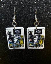 Load image into Gallery viewer, Death Tarot Card Dangle Earrings