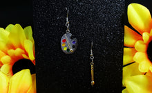 Load image into Gallery viewer, Paint and Palette Dangle Earrings
