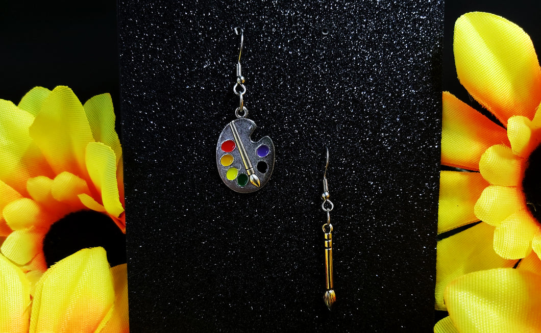 Paint and Palette Dangle Earrings