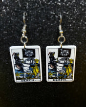 Load image into Gallery viewer, Death Tarot Card Dangle Earrings
