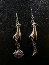 Load image into Gallery viewer, Celestial Hands Dangle Earrings
