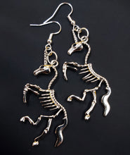 Load image into Gallery viewer, Unicorn Skeleton Dangle Earrings
