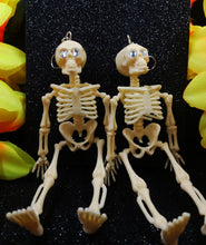 Load image into Gallery viewer, Wiggly Skeleton Dangle Earrings

